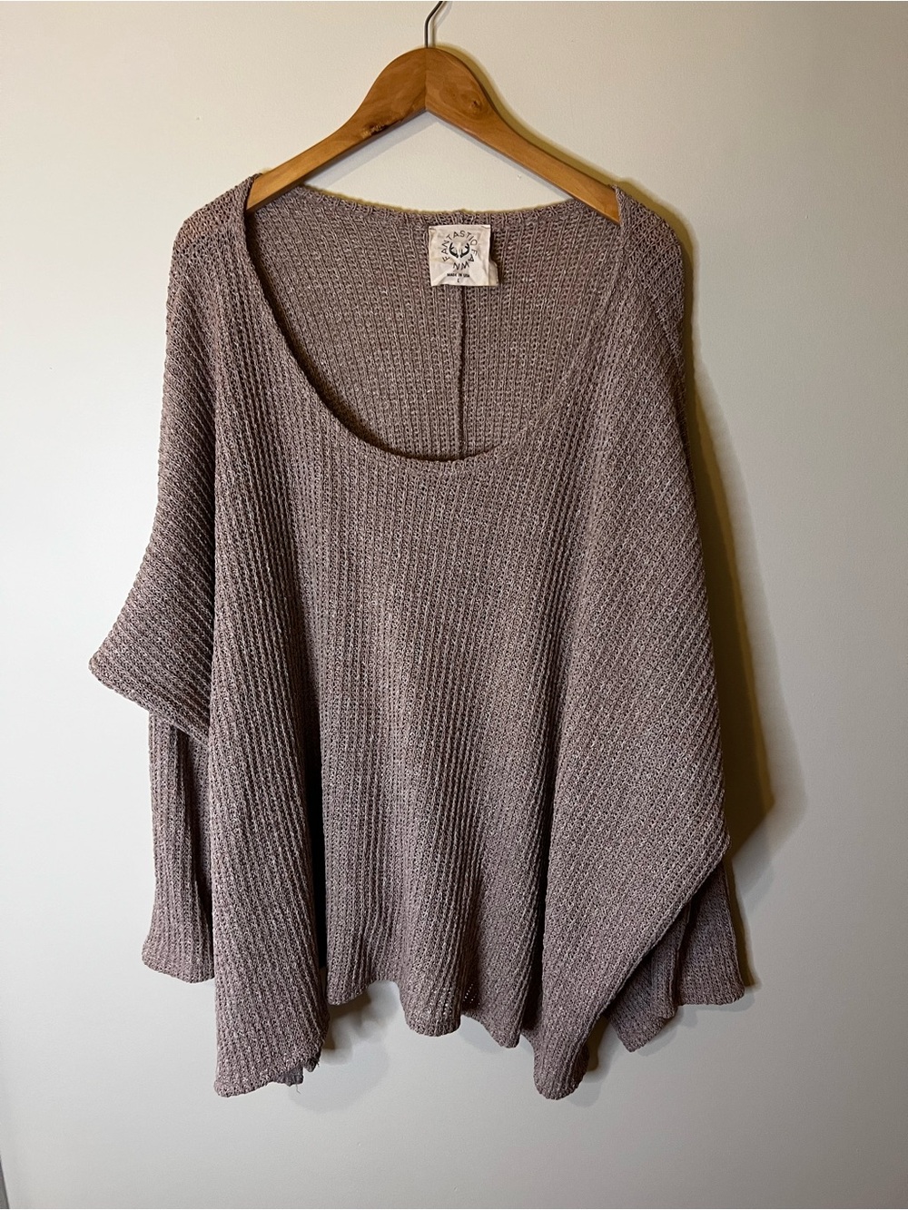 Fantastic Fawn Scoop Neck Knit Sweater - Beige